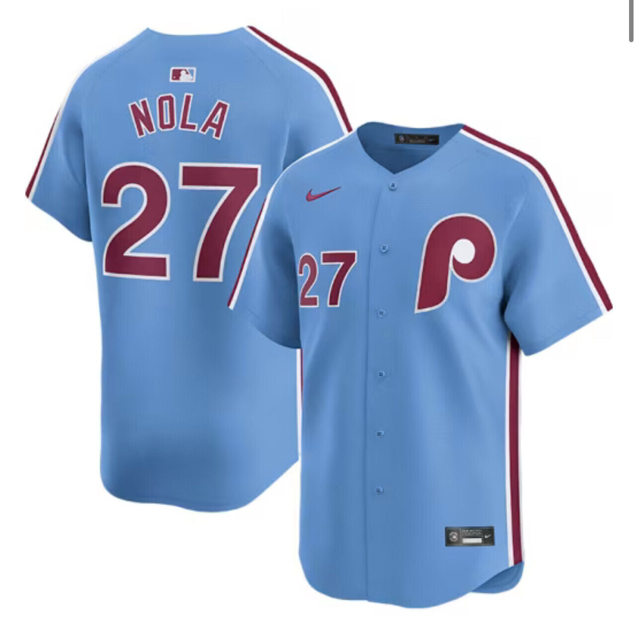 Aaron Nola Philadelphia Phillies Nike Alternate Limited Player Jersey - Light Blue