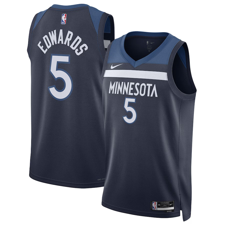 Anthony Edwards Minnesota Timberwolves Nike Swingman Icon Jersey - Navy