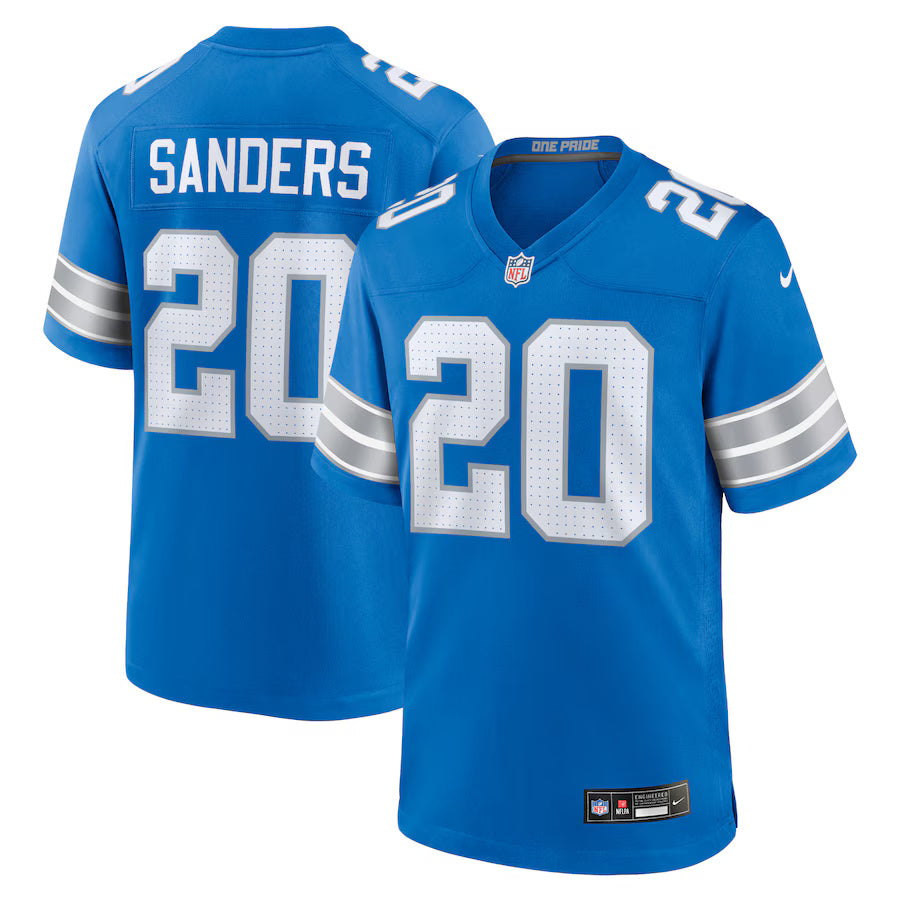 Barry Sanders Detroit Lions Throwback Player Jersey - Blue