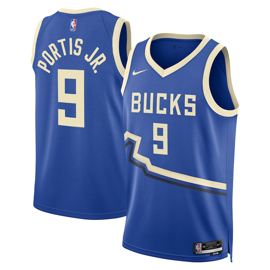Bobby Portis Milwaukee Bucks 2024/2025 Nike Swingman City Jersey - Royal