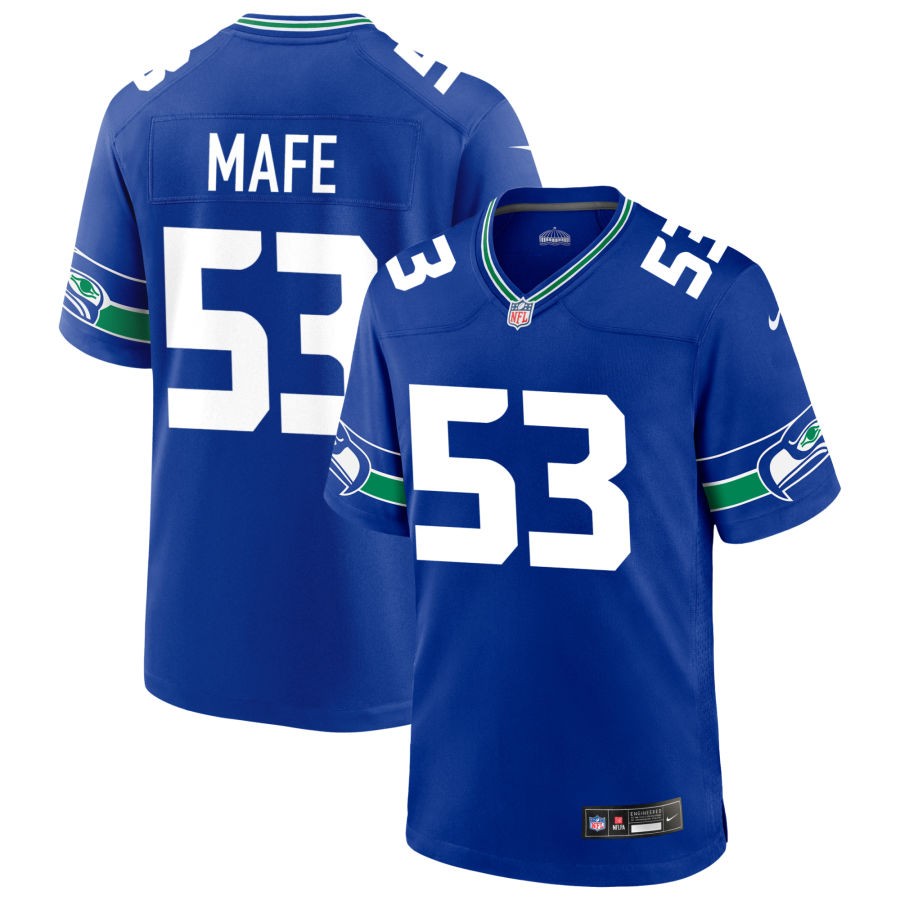 Boye Mafe Seattle Seahawks Nike Throwback Game Player Jersey - Royal