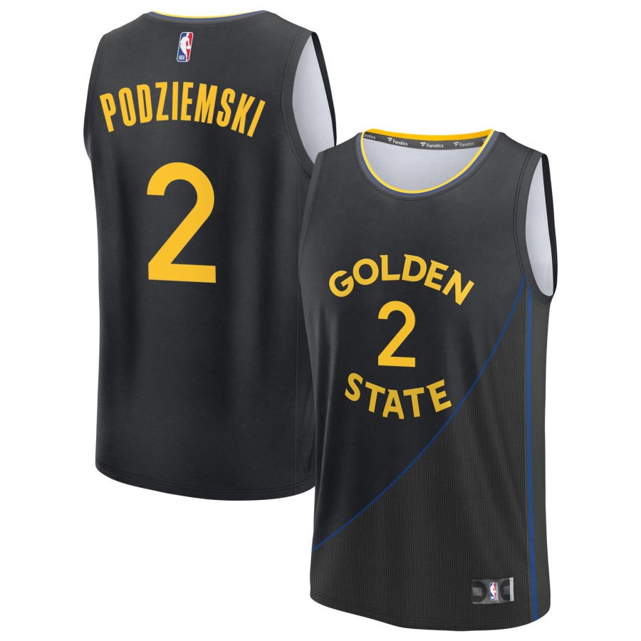 Brandin Podziemski Golden State Warriors Nike Swingman Statement Jersey - Black