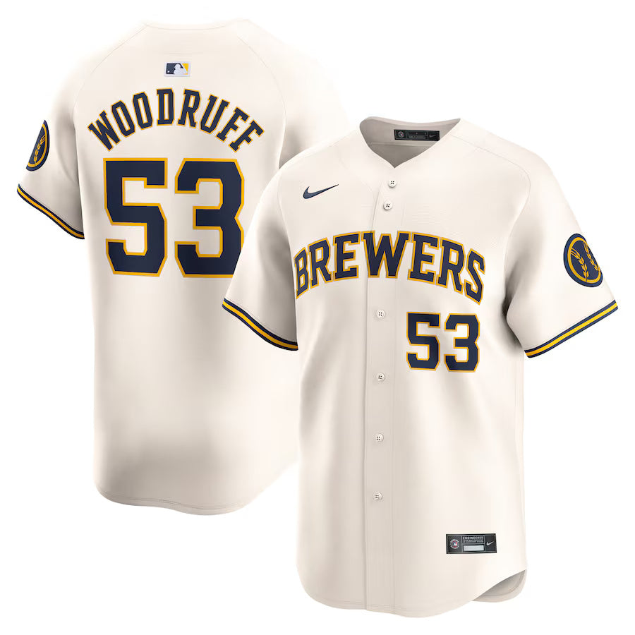 Brandon Woodruff Milwaukee Brewers Nike Home Replica Player Jersey - Cream