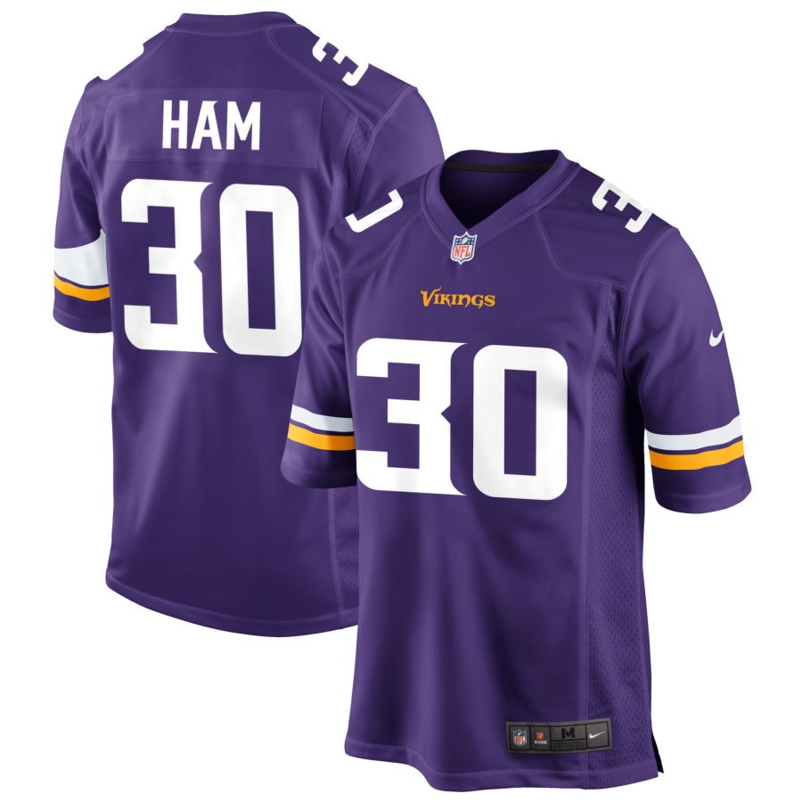 C.J. Ham Minnesota Vikings Nike Game Player Jersey - Purple
