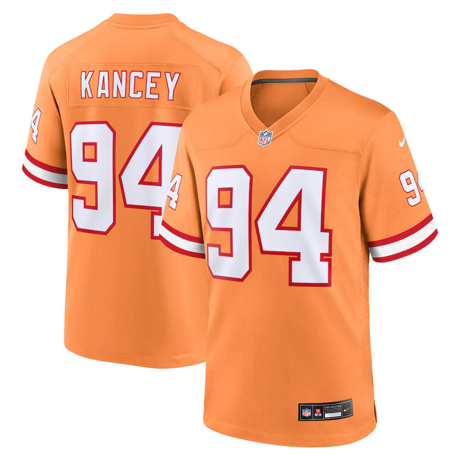 Calijah Kancey Tampa Bay Buccaneers Nike Throwback Game Player Jersey - Orange
