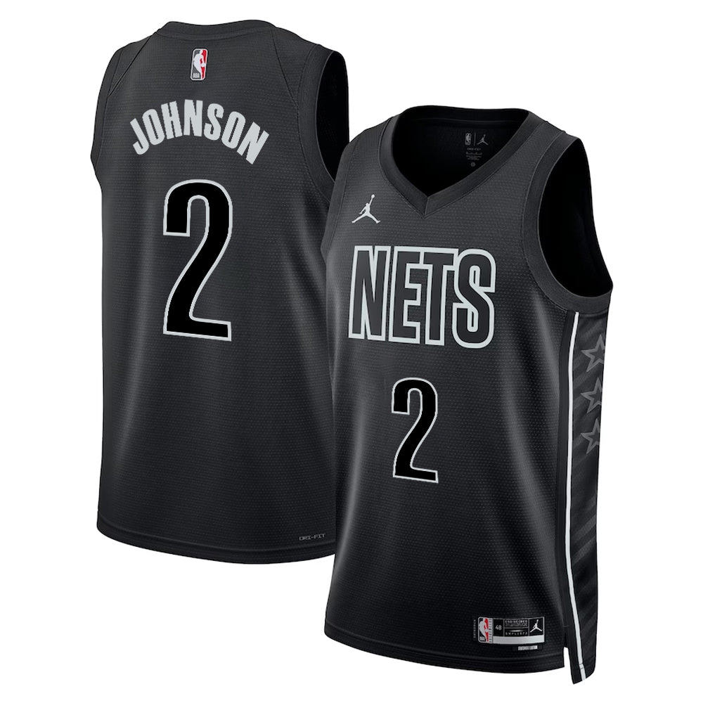 Cameron Johnson Brooklyn Nets Nike Swingman Statement Jersey - Black