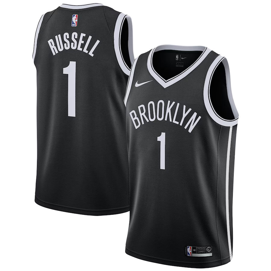 D'Angelo Russell Brooklyn Nets Nike Swingman Icon Jersey - Black