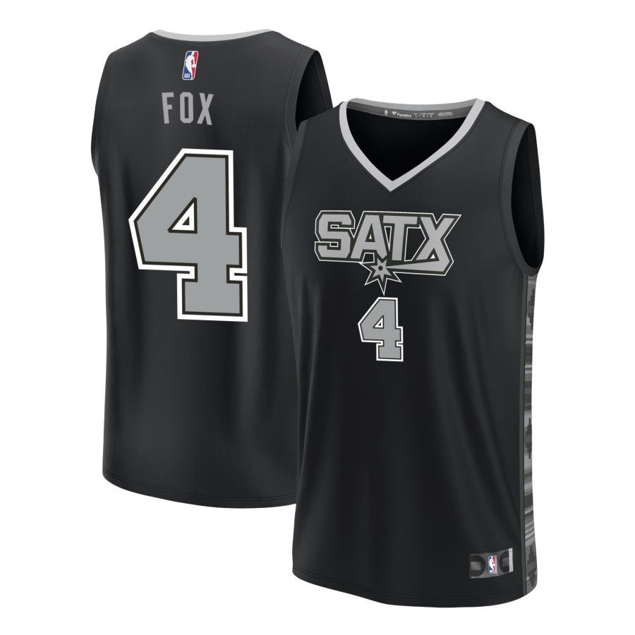 De'Aaron Fox San Antonio Spurs Nike Swingman Statement Jersey - Black