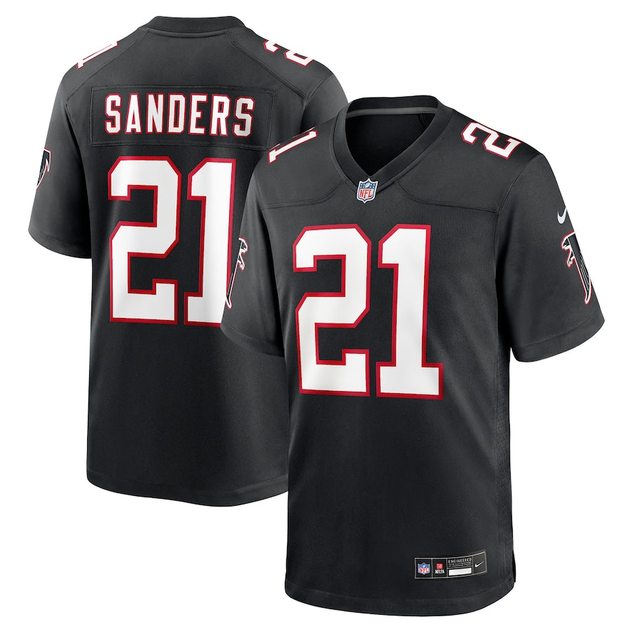Deion Sanders Atlanta Falcons Throwback Player Jersey - Black