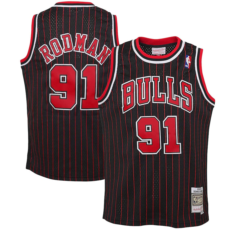 Dennis Rodman Chicago Bulls Throwback Player Jersey - Black