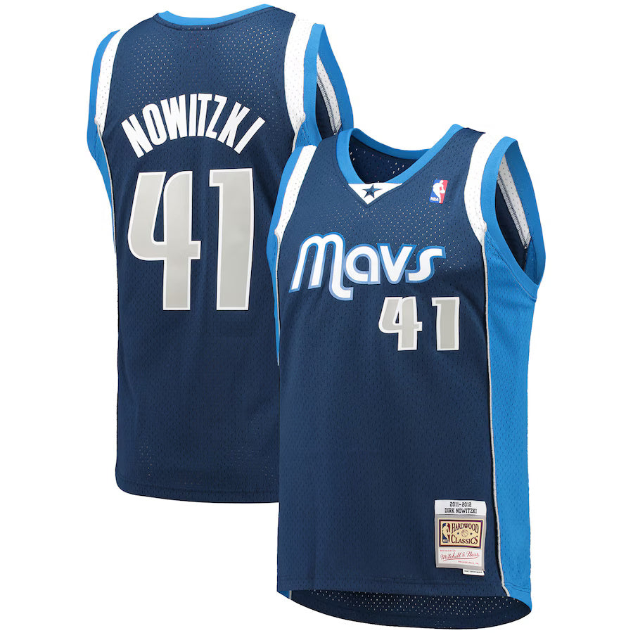 Dirk Nowitzki Dallas Mavericks Throwback Player Jersey - Navy