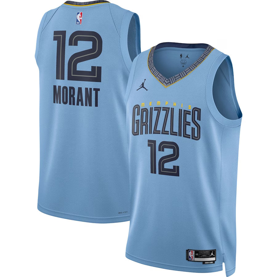 Ja Morant Memphis Grizzlies Nike Swingman Statement Jersey - Light Blue