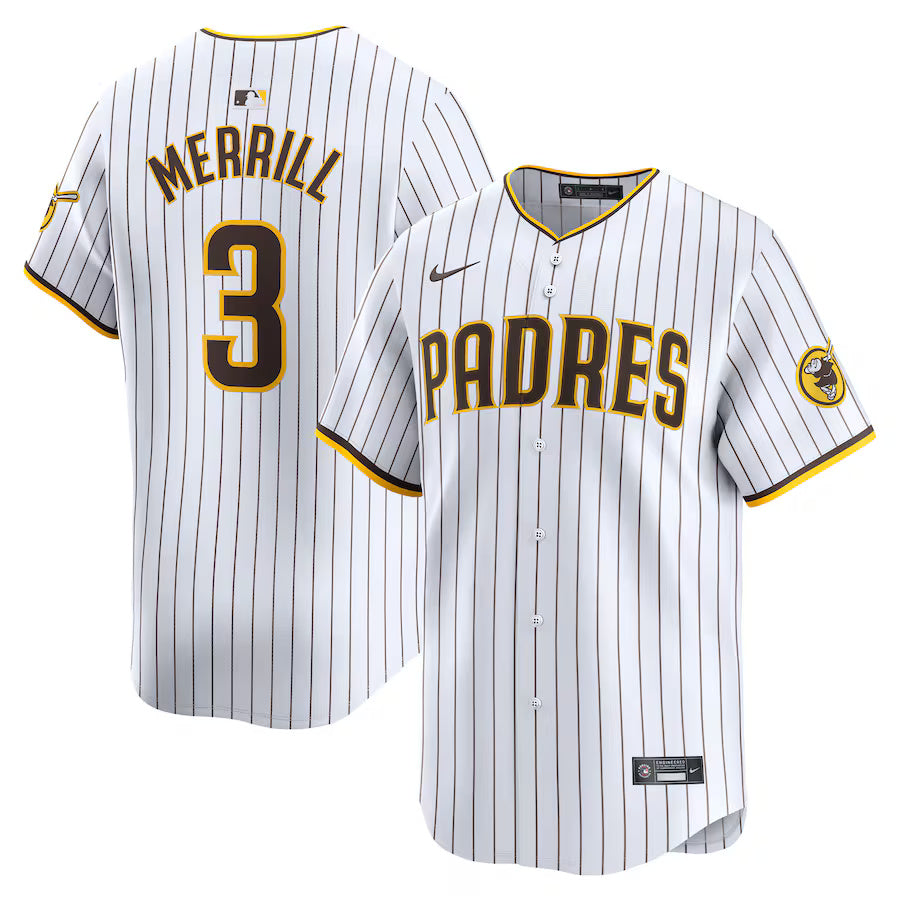 Jackson Merrill San Diego Padres Nike Home Replica Player Jersey - White
