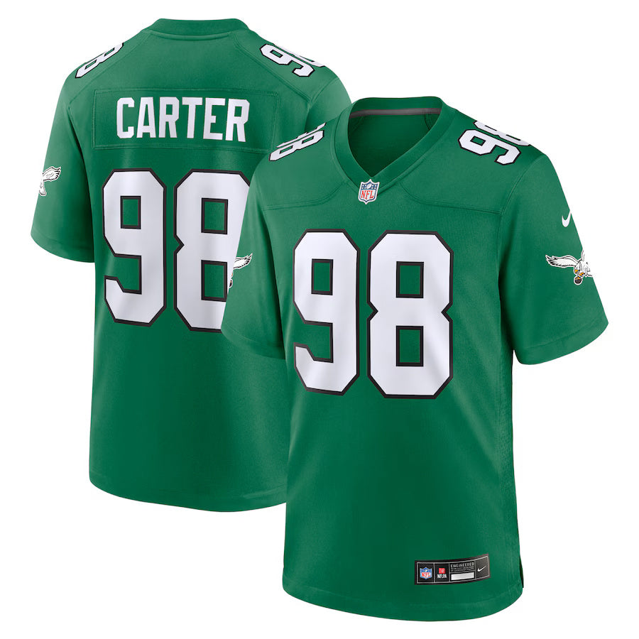 Jalen Carter Philadelphia Eagles Nike Alternate Game Player Jersey - Kelly Green