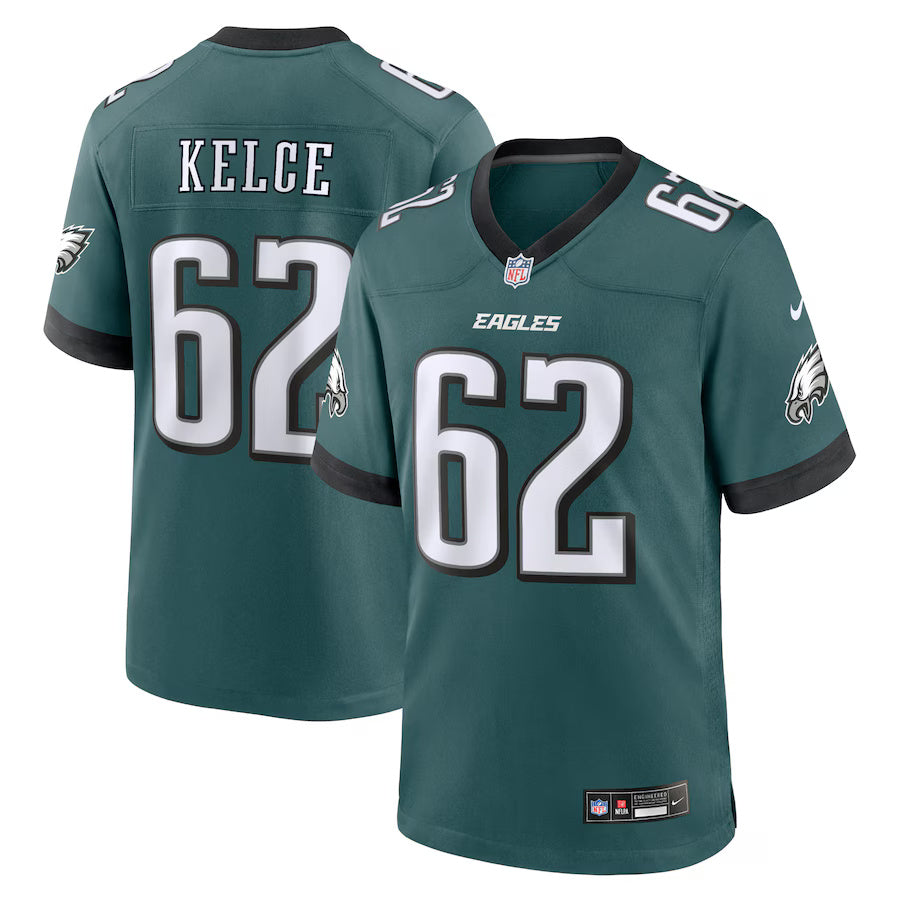Jason Kelce Philadelphia Eagles Throwback Player Jersey - Midnight Green