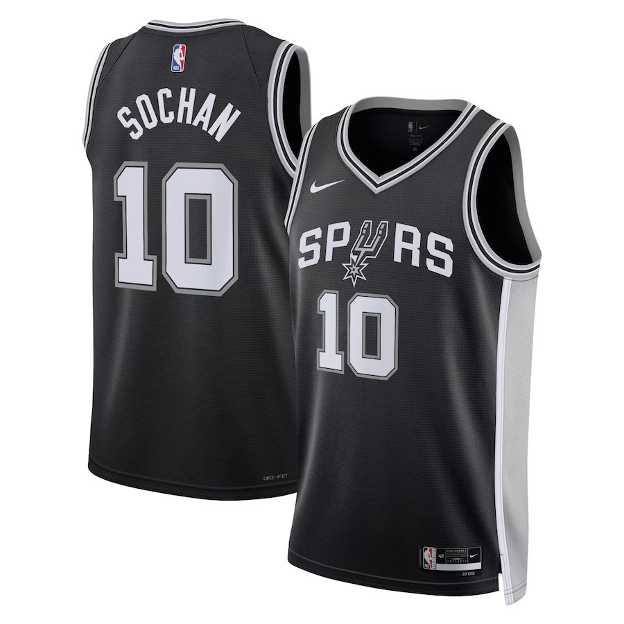 Jeremy Sochan San Antonio Spurs Nike Swingman Icon Jersey - Black