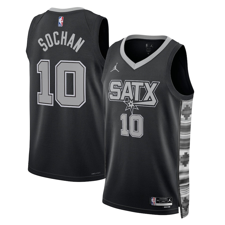 Jeremy Sochan San Antonio Spurs Nike Swingman Statement Jersey - Black