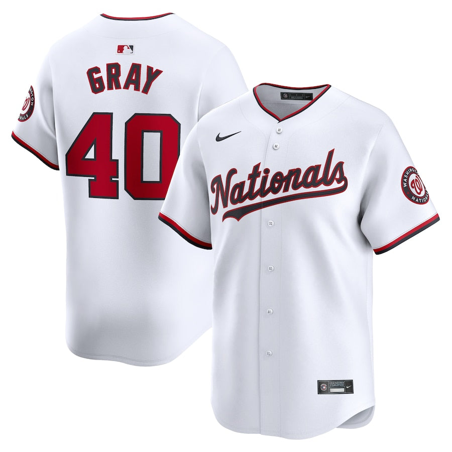 Josiah Gray Washington Nationals Nike Home Replica Player Jersey - White