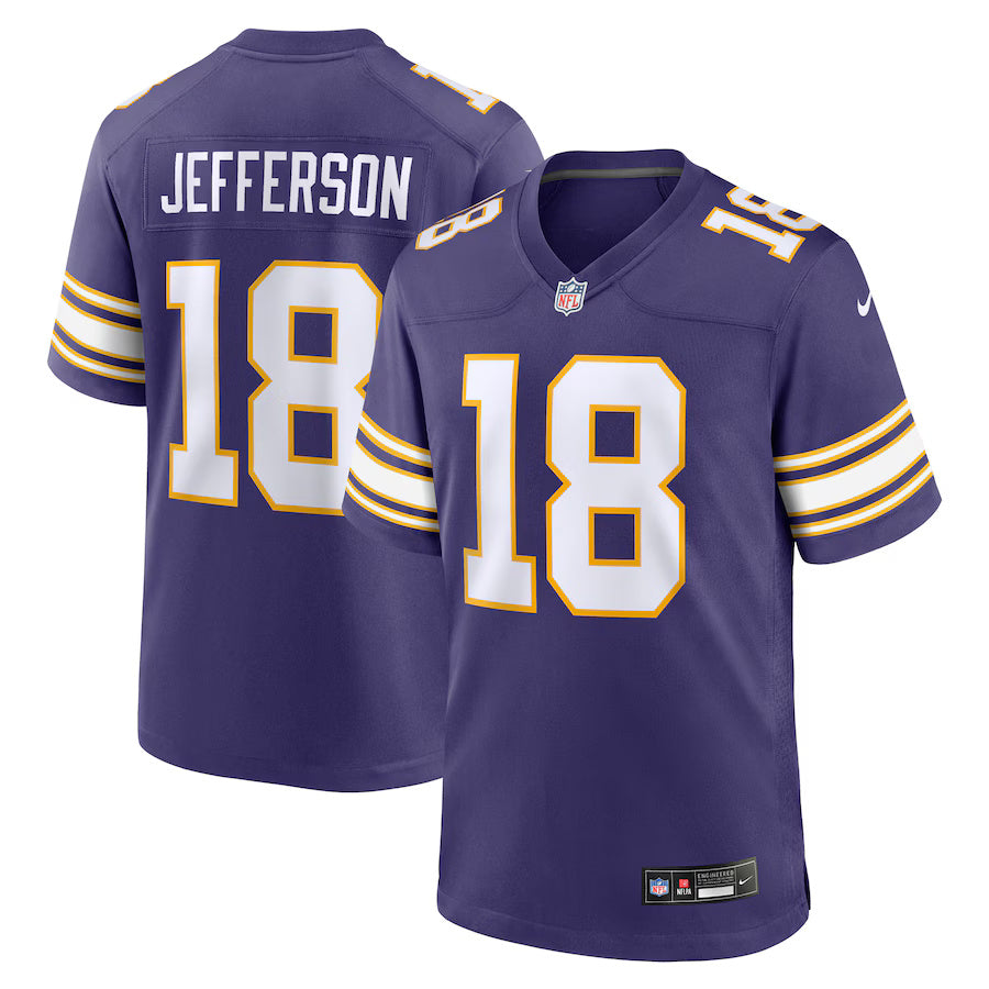 Justin Jefferson Minnesota Vikings Nike Classic Game Player Jersey - Purple