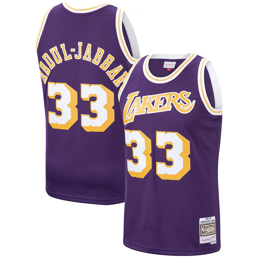 Kareem Abdul-Jabbar Los Angeles Lakers Throwback Player Jersey - Purple