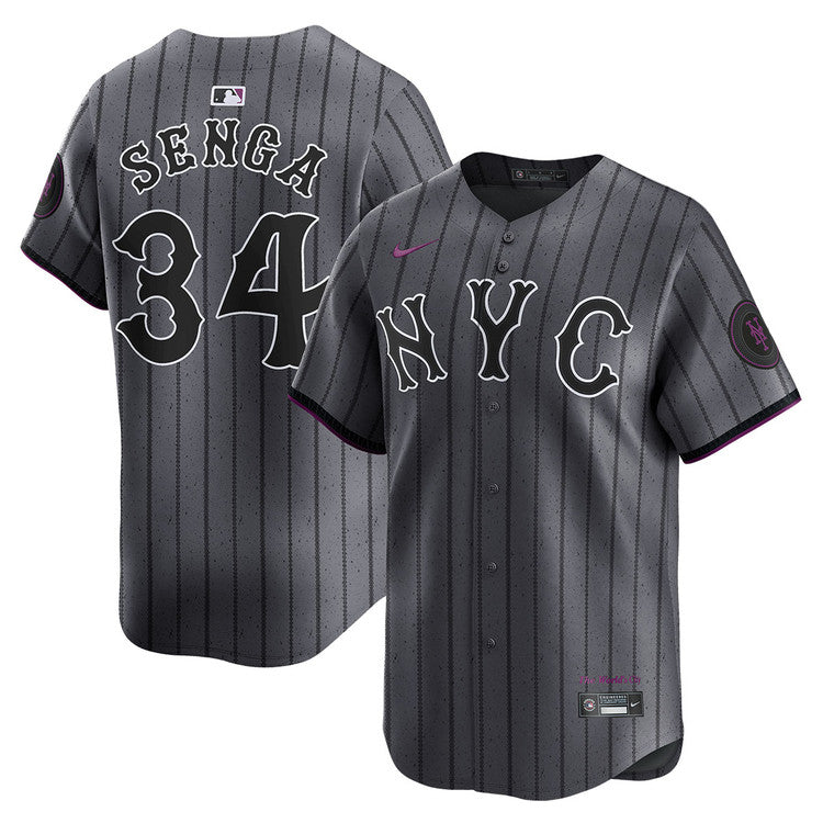 Kodai Senga New York Mets 2024 Nike City Connect Limited Player Jersey - Graphite