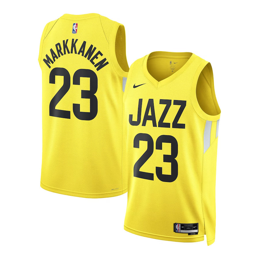 Lauri Markkanen Utah Jazz Nike Swingman Icon Jersey - Yellow