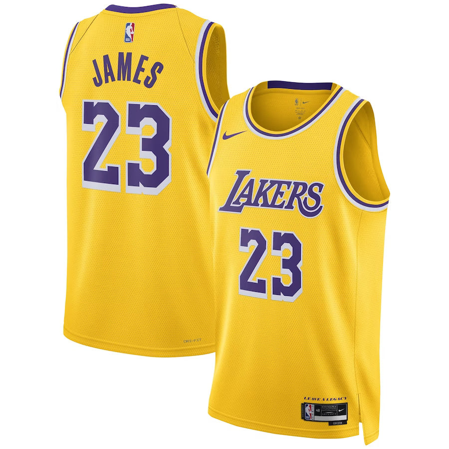 LeBron James Los Angeles Lakers Nike Swingman Icon Jersey - Gold