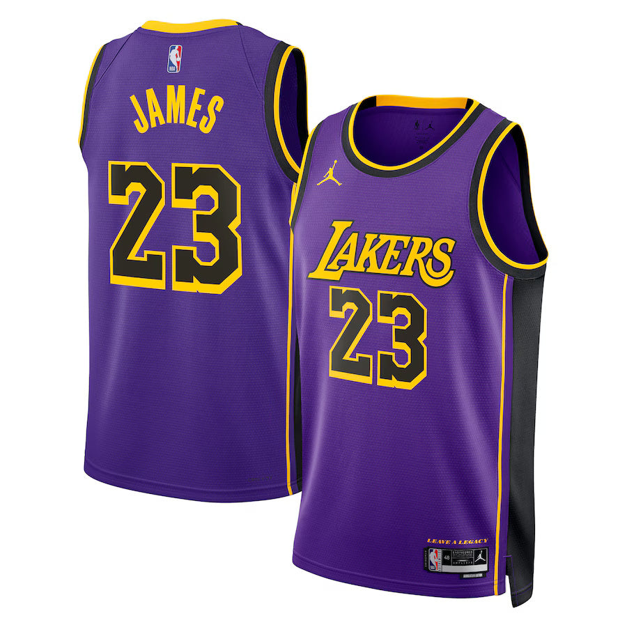 LeBron James Los Angeles Lakers Nike Swingman Statement Jersey - Purple