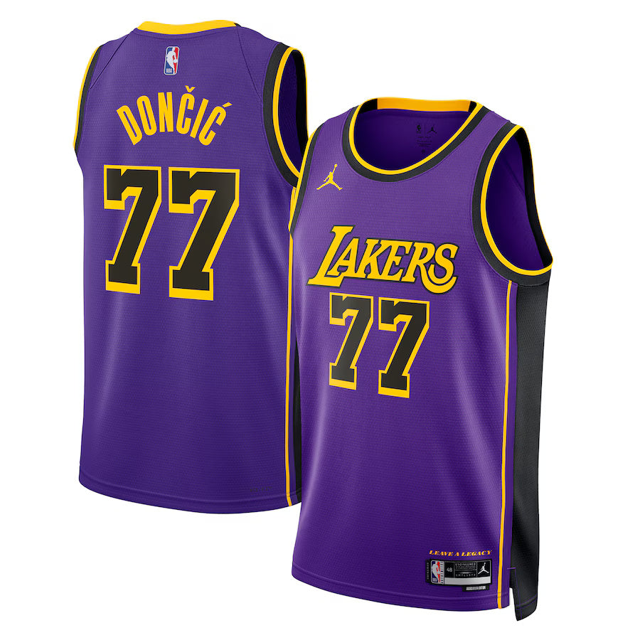Luka Dončić Los Angeles Lakers Nike Swingman Statement Jersey - Purple