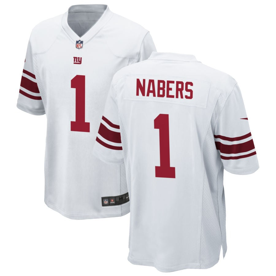 Malik Nabers New York Giants Nike Game Player Jersey - White