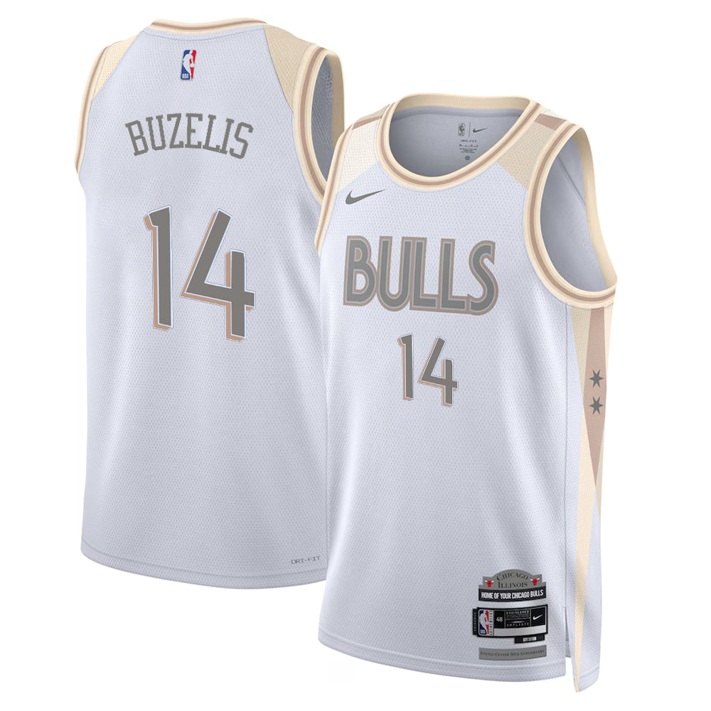 Matas Buzelis Chicago Bulls 2024/2025 Nike Swingman City Jersey - White
