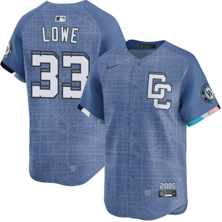 Nathaniel Lowe Washington Nationals 2025 Nike City Connect Limited Player Jersey - Blue