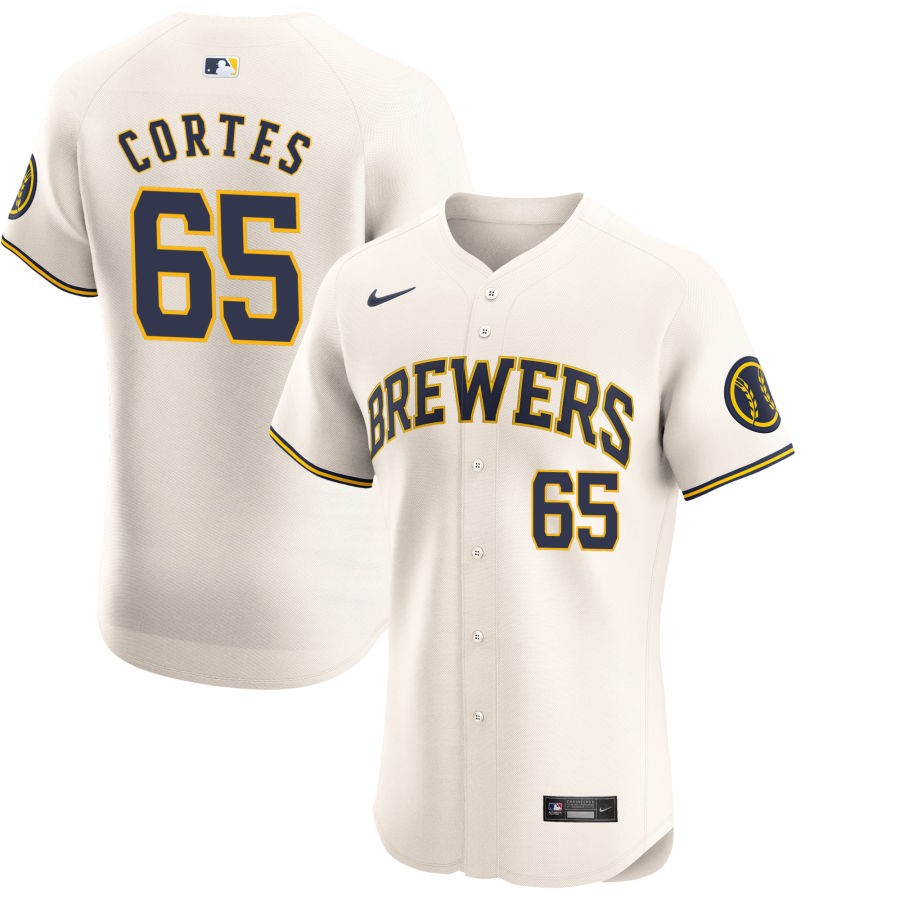 Nestor Cortes Milwaukee Brewers Nike Home Replica Player Jersey - Cream