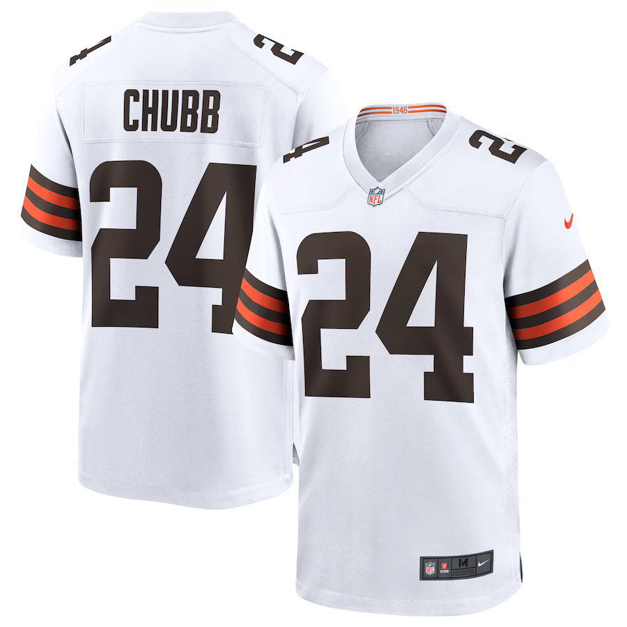 Nick Chubb Cleveland Browns Nike Game Player Jersey - White