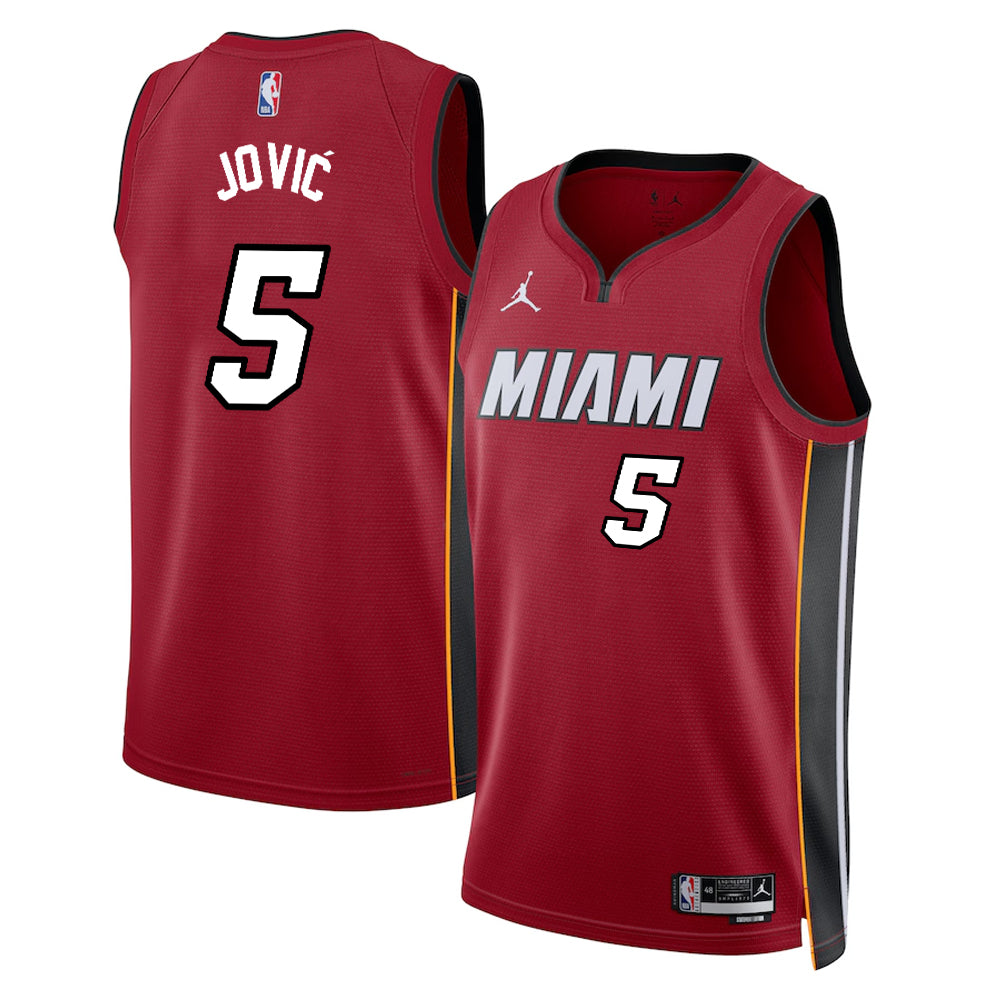 Nikola Jović Miami Heat Nike Swingman Statement Jersey - Red