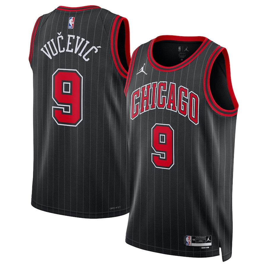 Nikola Vucevic Chicago Bulls Nike Swingman Statement Jersey - Black