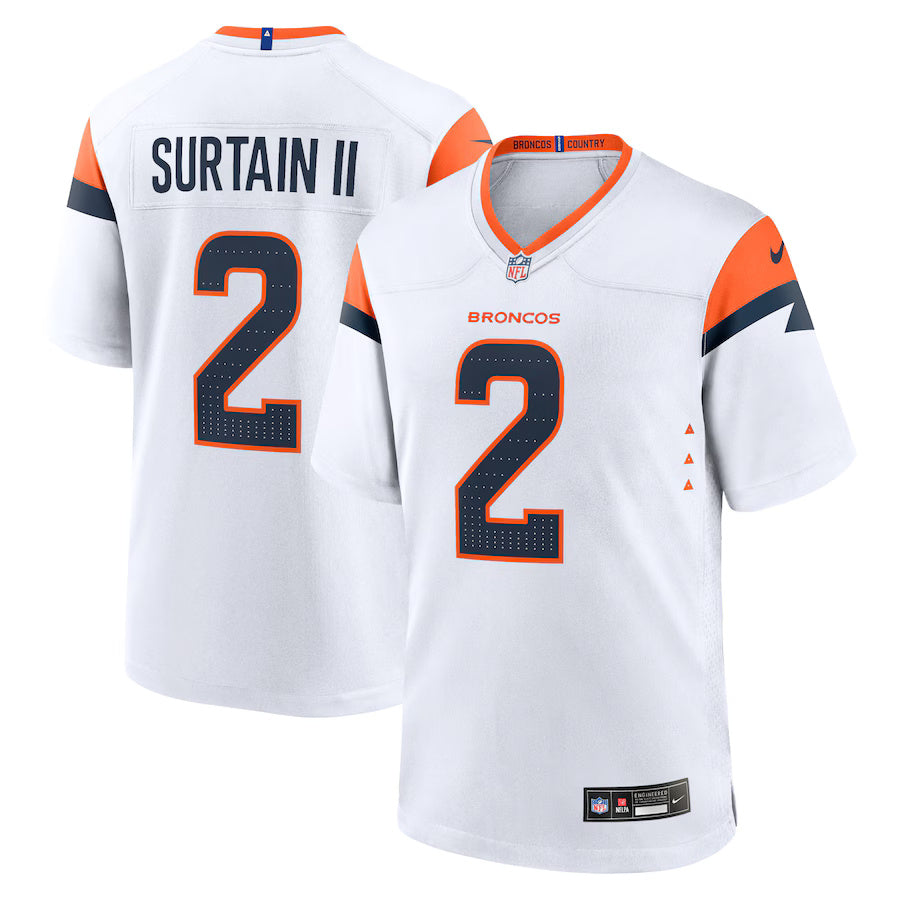 Patrick Surtain II Denver Broncos Nike Game Player Jersey - White
