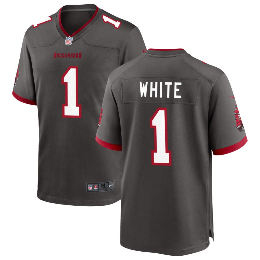 Rachaad White Tampa Bay Buccaneers Nike Alternate Game Player Jersey - Pewter