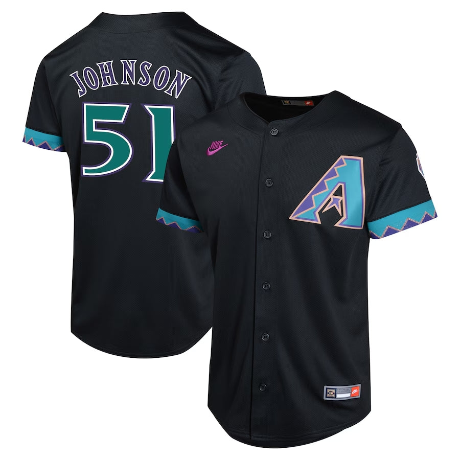 Randy Johnson Arizona Diamondbacks Nike Throwback Limited Player Jersey - Black