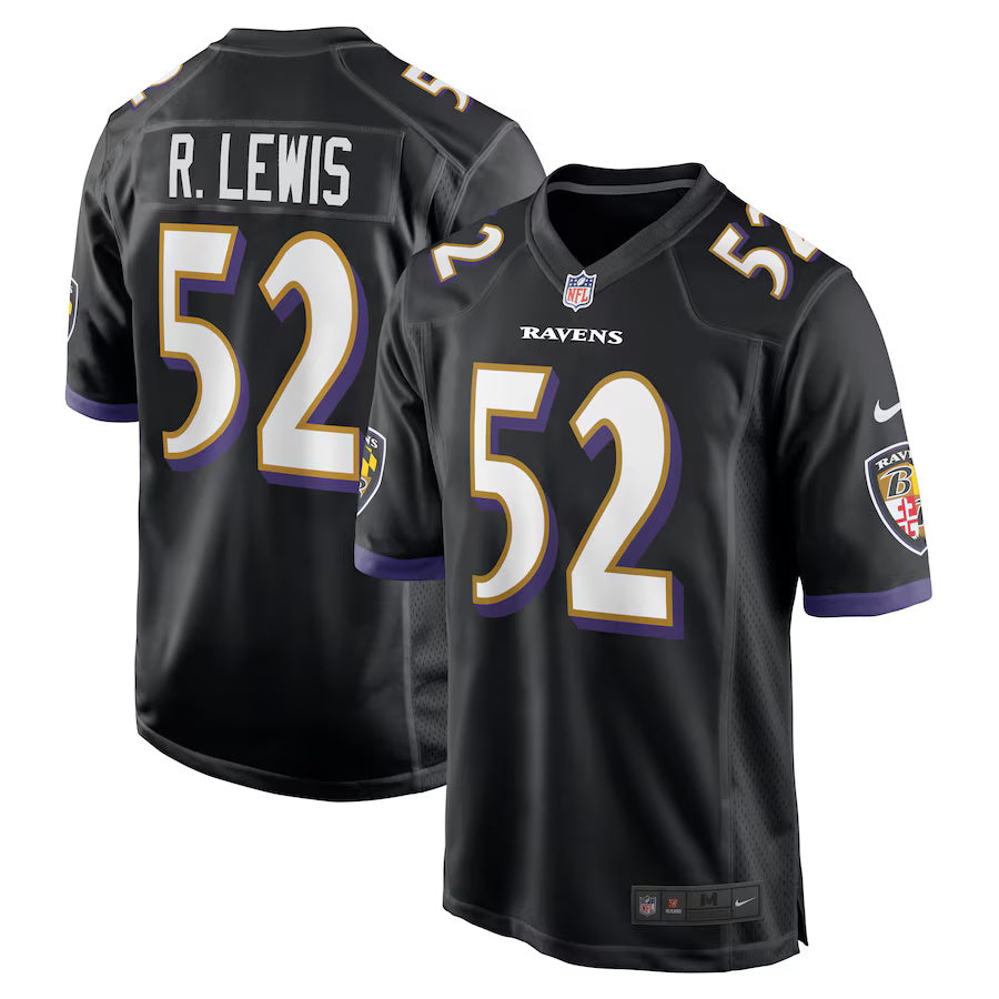 Ray Lewis Baltimore Ravens Throwback Player Jersey - Black
