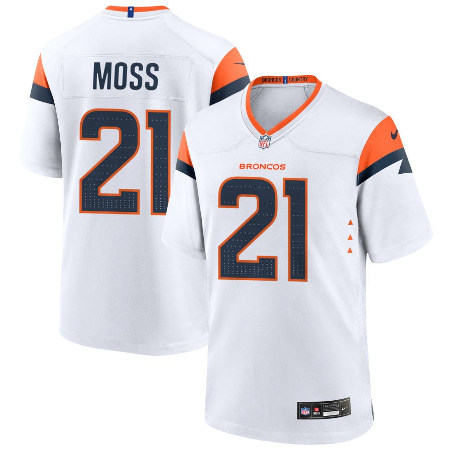 Riley Moss Denver Broncos Nike Game Player Jersey - White