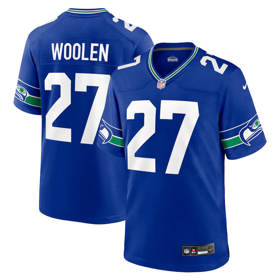 Riq Woolen Seattle Seahawks Nike Throwback Game Player Jersey - Royal