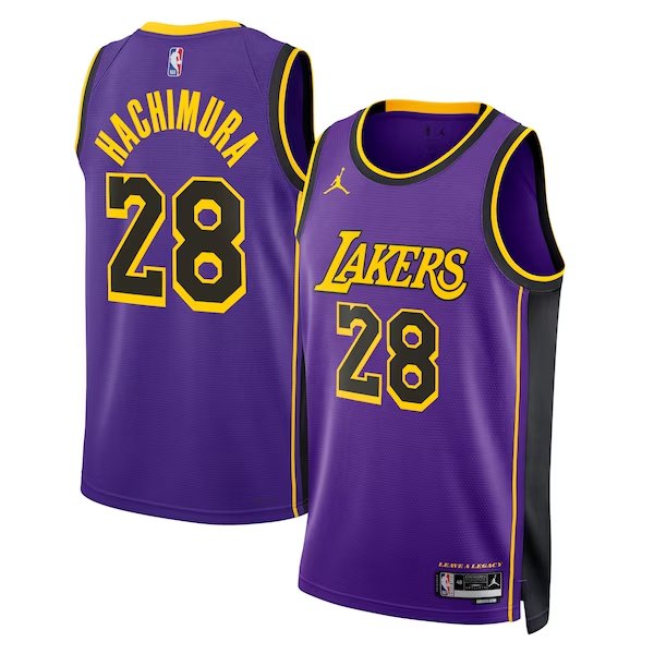 Rui Hachimura Los Angeles Lakers Nike Swingman Statement Jersey - Purple