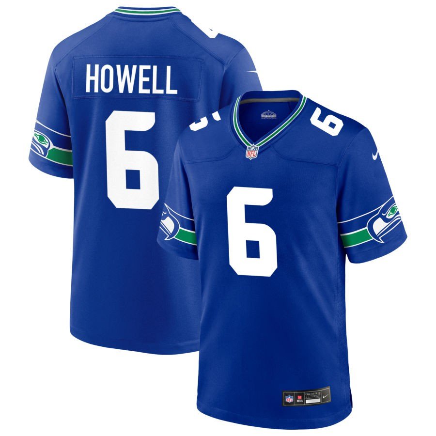 Sam Howell Seattle Seahawks Nike Throwback Game Player Jersey - Royal