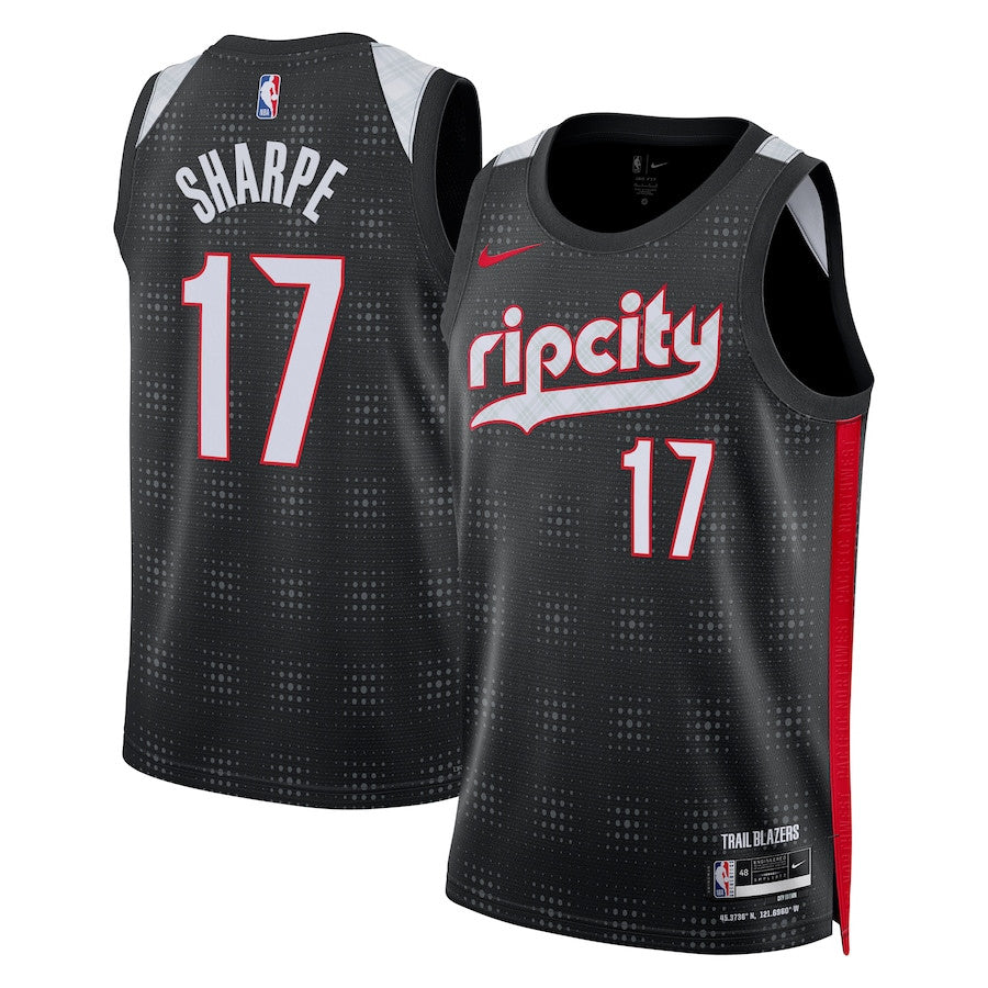 Shaedon Sharpe Portland Trail Blazers 2024/2025 Nike Swingman City Jersey - Black