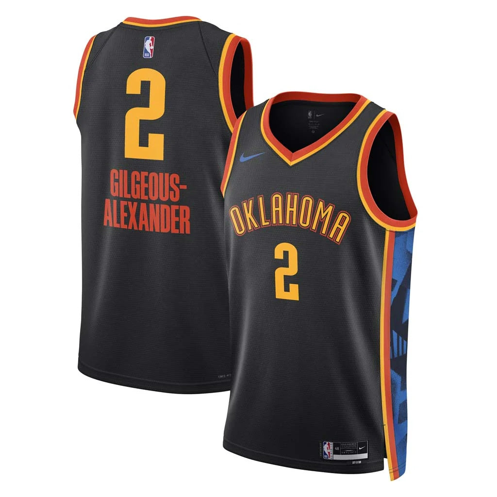 Shai Gilgeous-Alexander Oklahoma City Thunder 2024/2025 Nike City Jersey - Black