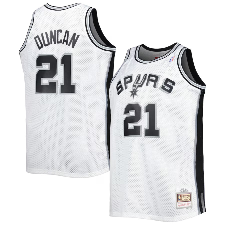 Tim Duncan San Antonio Spurs Throwback Player Jersey - White