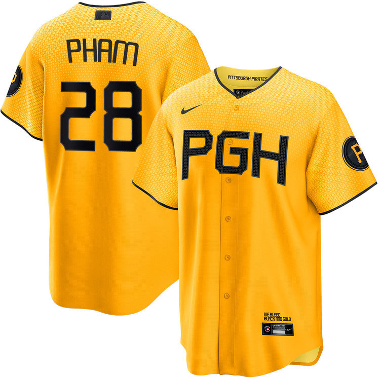 Tommy Pham Pittsburgh Pirates Nike City Connect Limited Player Jersey - Gold