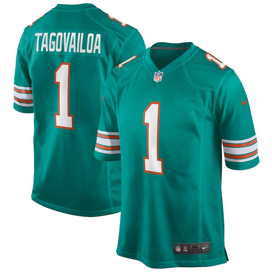 Tua Tagovailoa Miami Dolphins Nike Alternate Game Player Jersey - Aqua