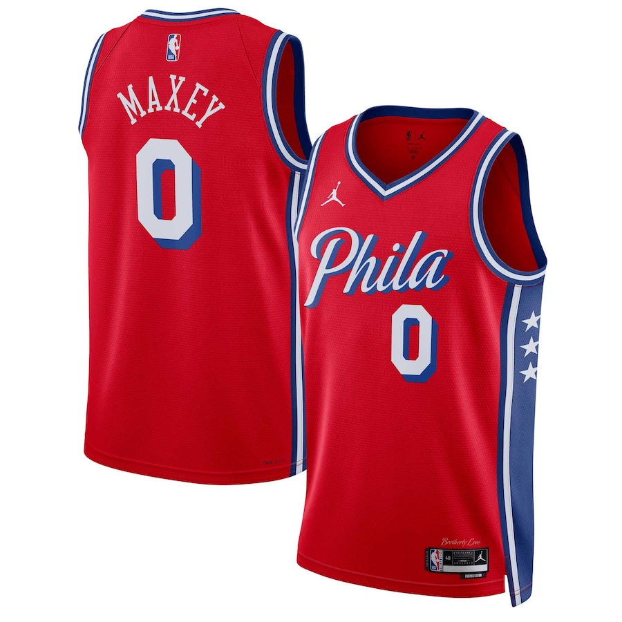 Tyrese Maxey Philadelphia 76ers Nike Swingman Statement Jersey - Red